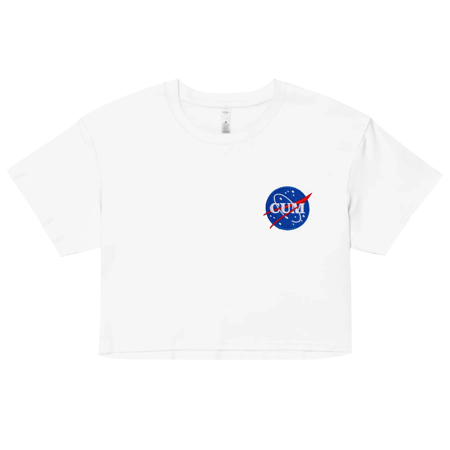 Nasa Cum Embroidered Crop Top