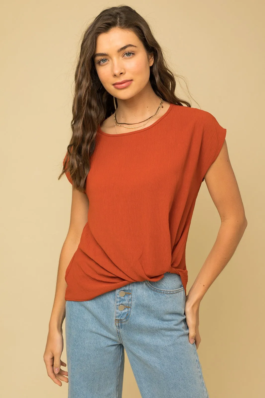 Neasa Twist Hem Top- 15 Colors!