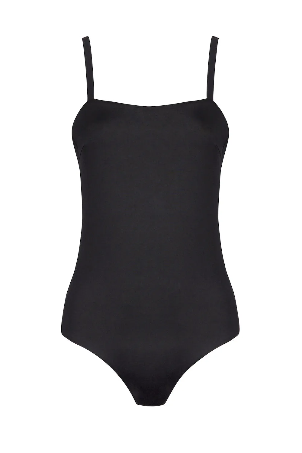 Palma Square Neck Swimsuit Black