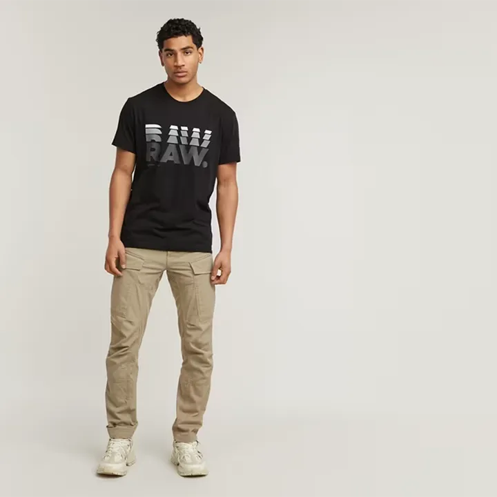 Raw R T-Shirt (Dk Black) - GD254973366484