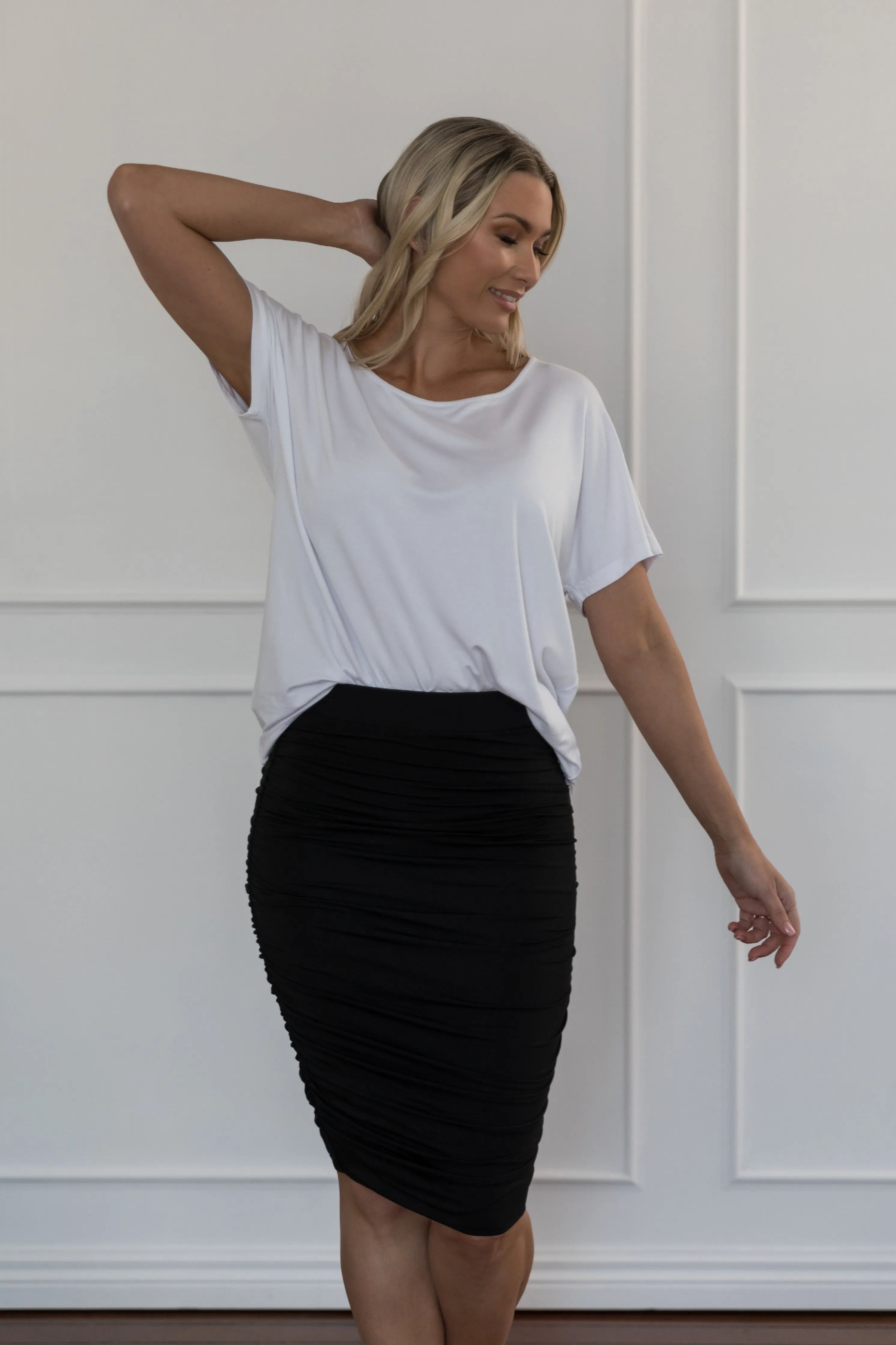 Ruche Skirt | Black