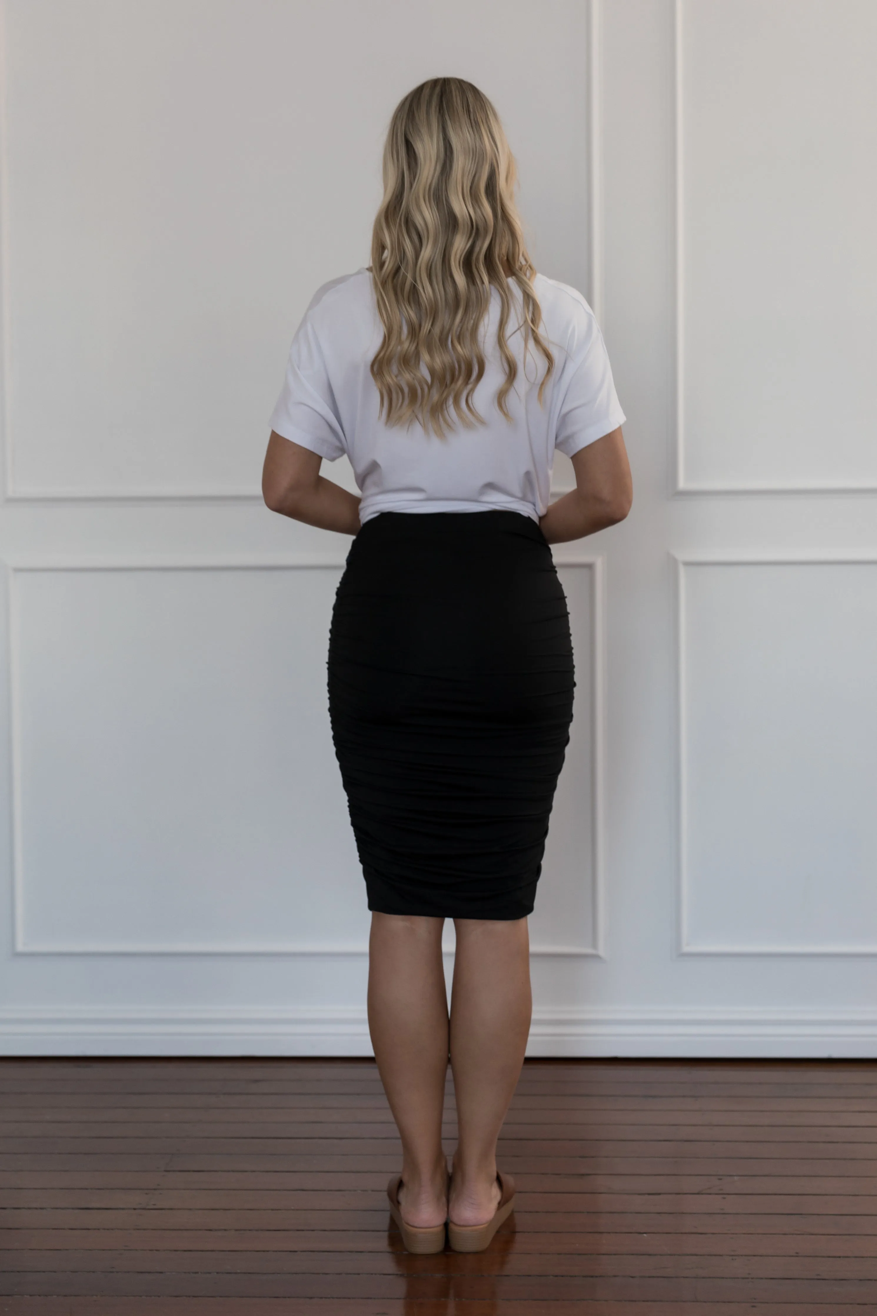 Ruche Skirt | Black