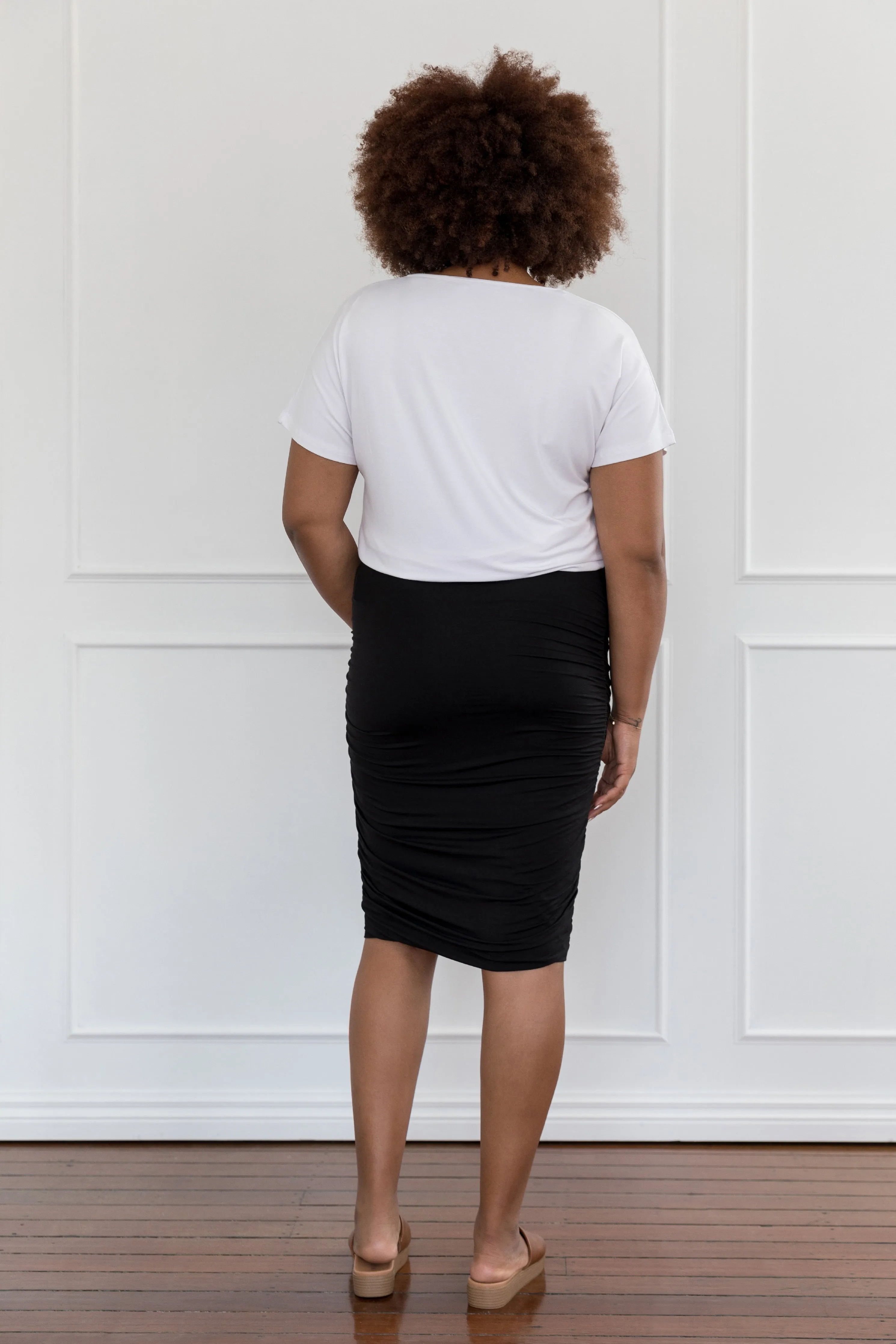 Ruche Skirt | Black