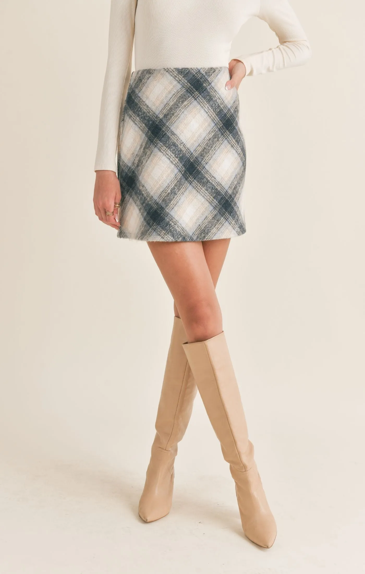 Sadie & Sage Ellory Plaid Mini Skirt