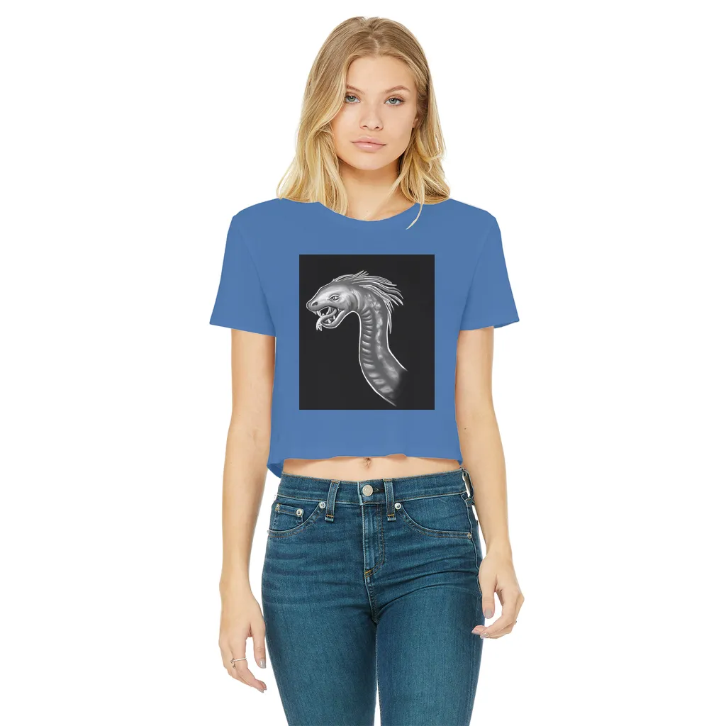 Serpent Classic Women's Cropped Raw Edge T-Shirt