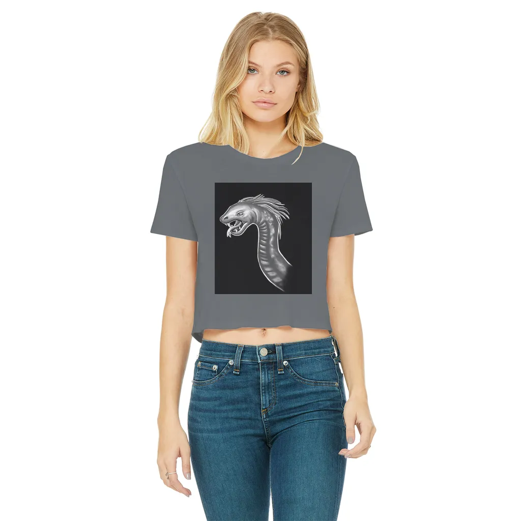 Serpent Classic Women's Cropped Raw Edge T-Shirt