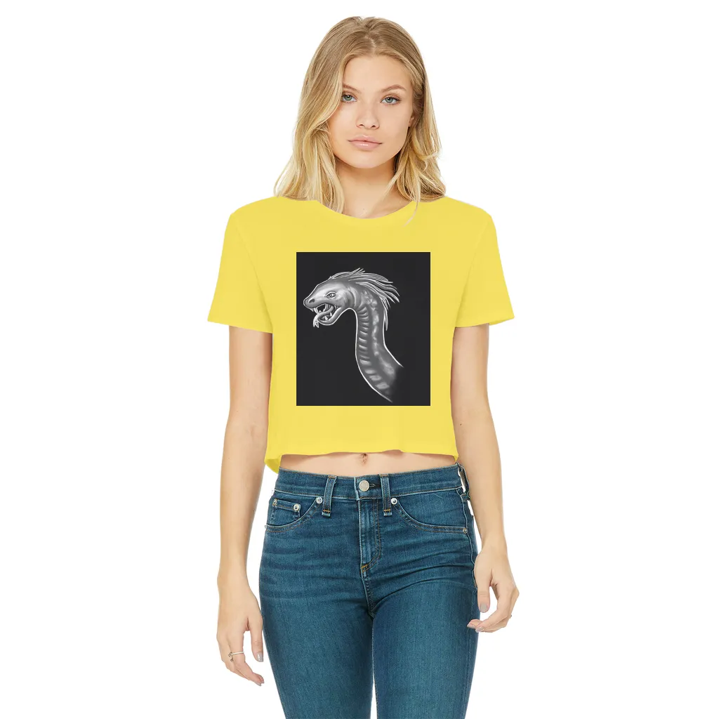 Serpent Classic Women's Cropped Raw Edge T-Shirt