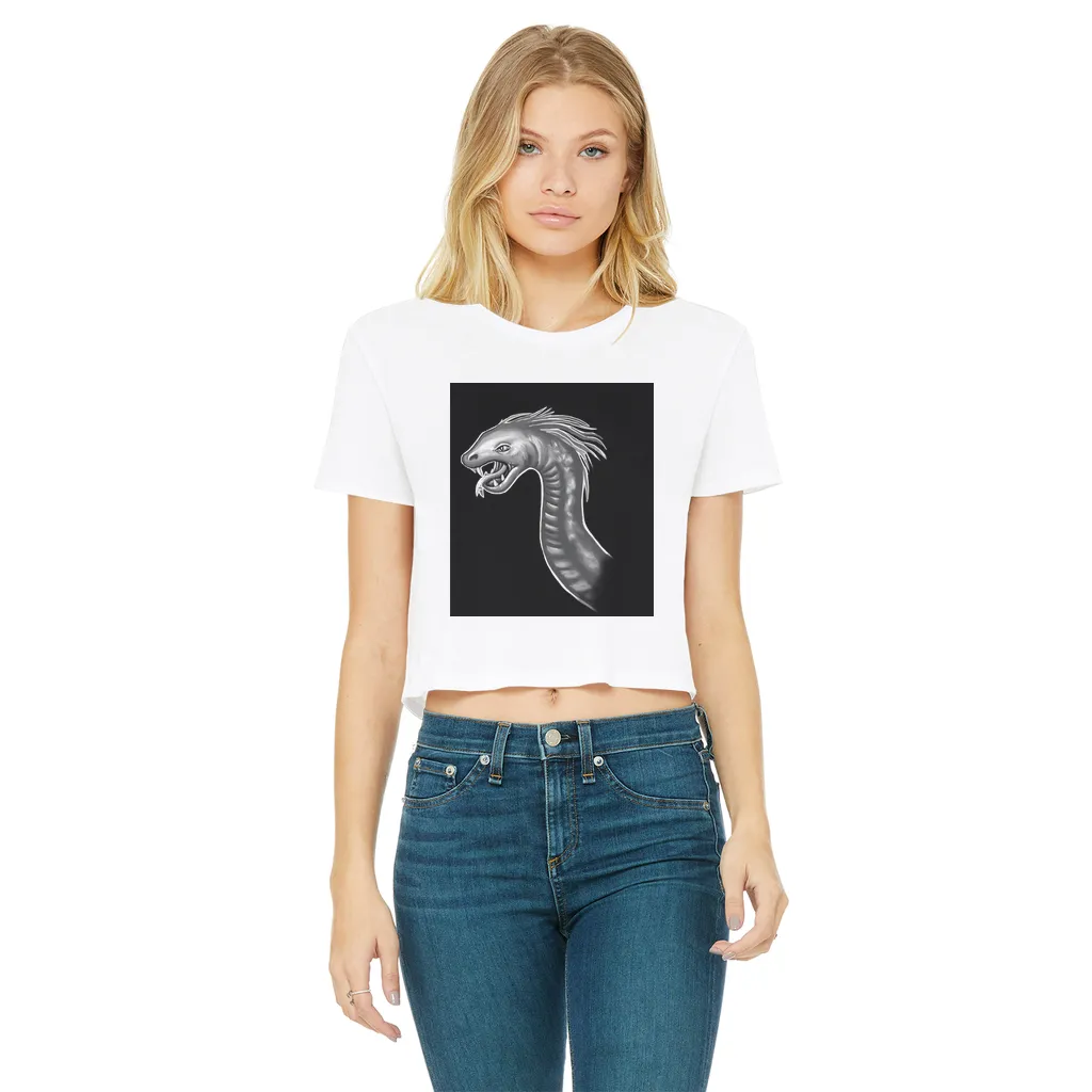 Serpent Classic Women's Cropped Raw Edge T-Shirt