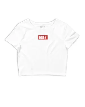 Signature Red Box Logo Women's Cropped Top T-shirt