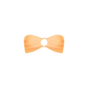 Strapless Bandeau Bikini Top - Mango Ribbed