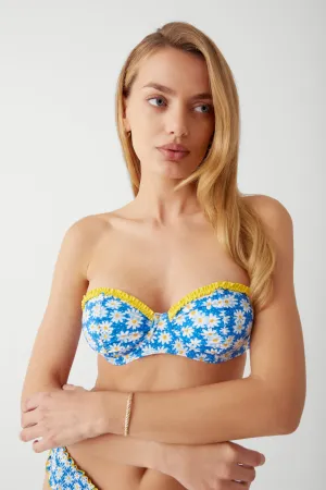 Sweetwater Underwire Bikini Top - Blue Daisy