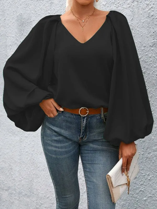 TEEK - Lantern Sleeve Blouse