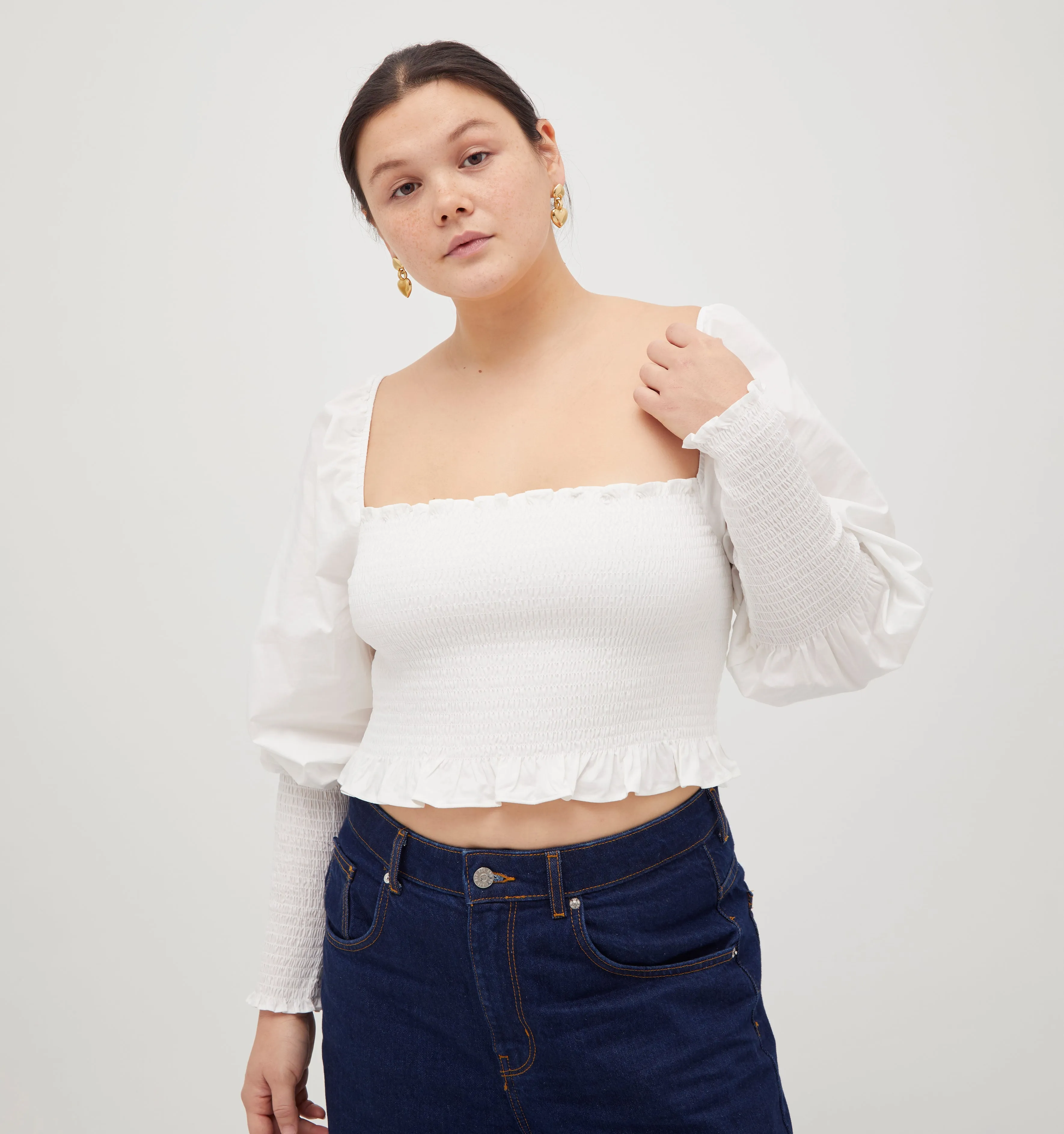 The Grace Nap Top - White Cotton