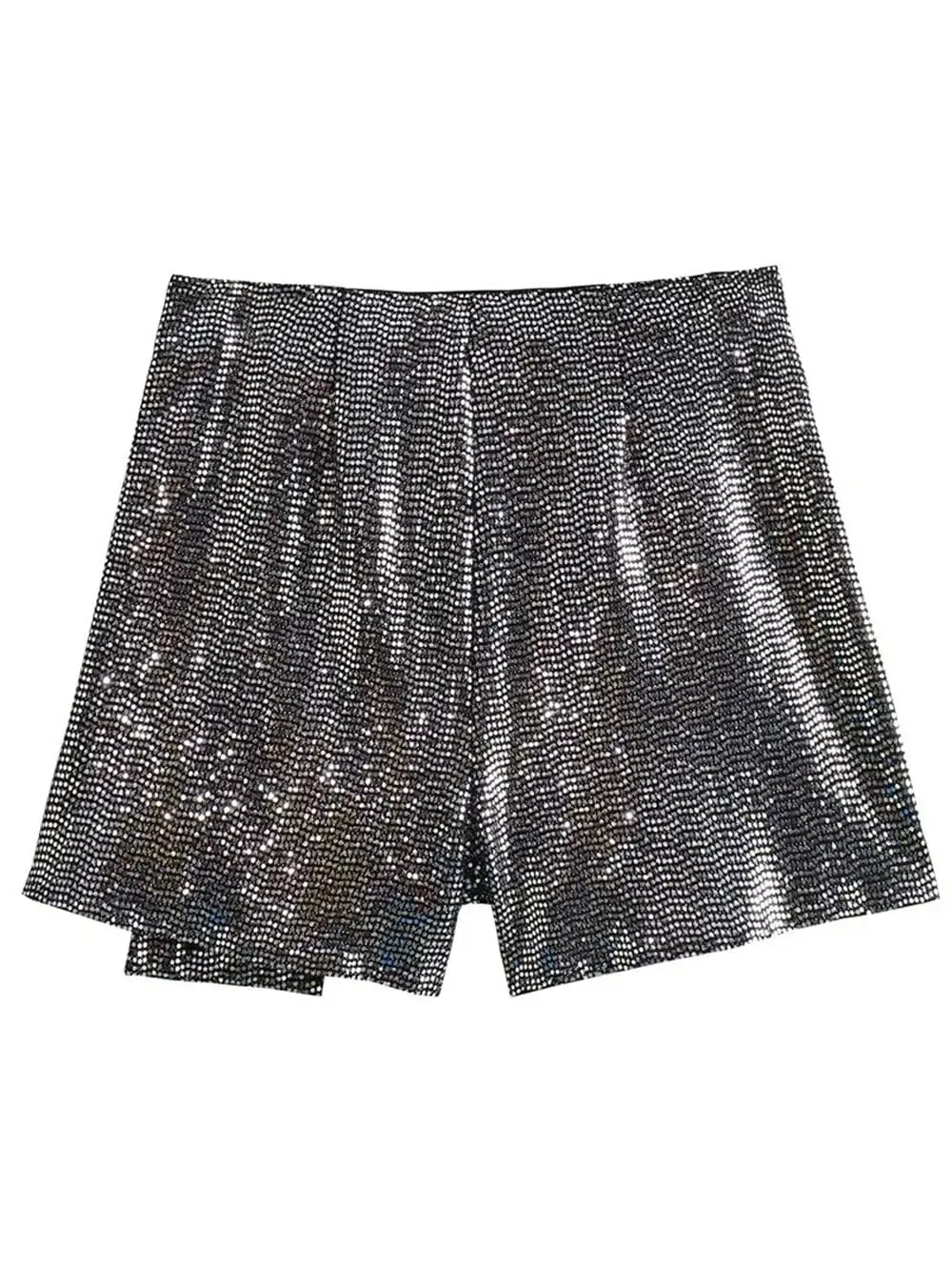 Violet Knotted Sequin Mini Skirt