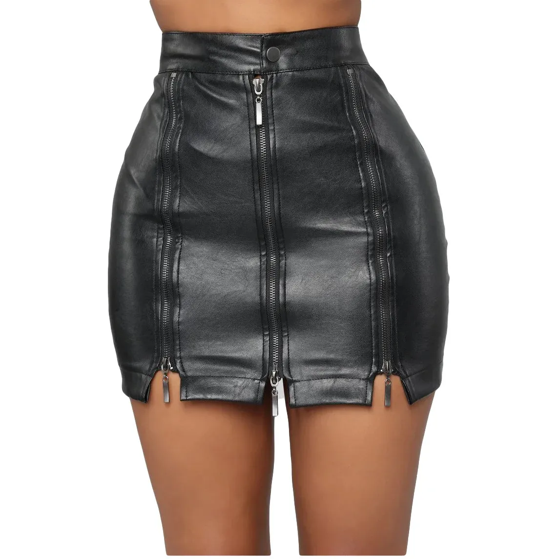 Wake Up PU Leather Skirt